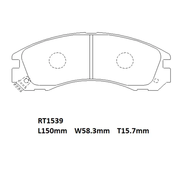 Bố thắng trước PAJERO V33 D6039 / RT1539 - Bộ