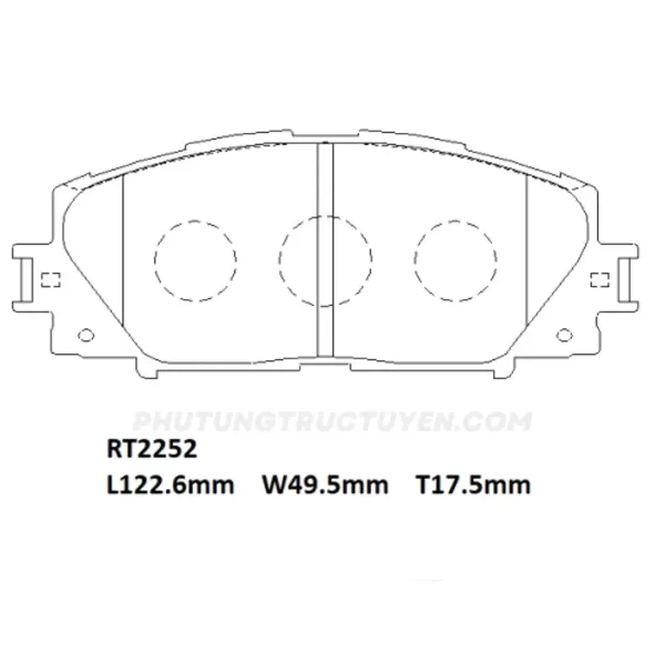 Bố thắng trước YARIS D2252 / RT2252 - Bộ