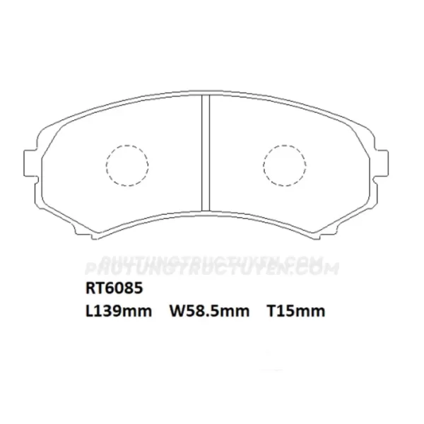 Bố thắng trước PAJERO D6085 / RT6085 - Bộ