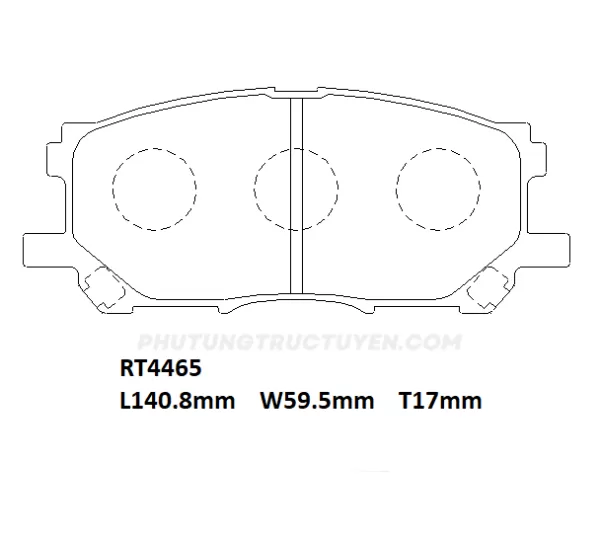 Bố thắng trước Lexus RX330 / RX350 D2249 - Bộ