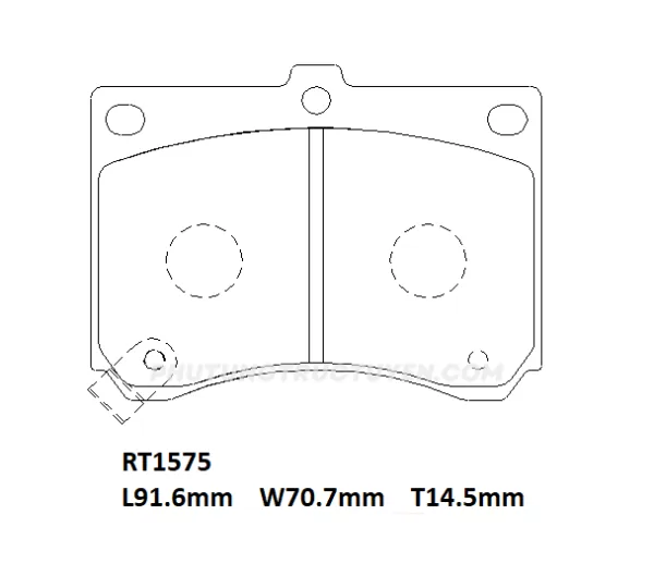 Bố thắng trước Mazda 323 RT1575 / D3066 - Bộ