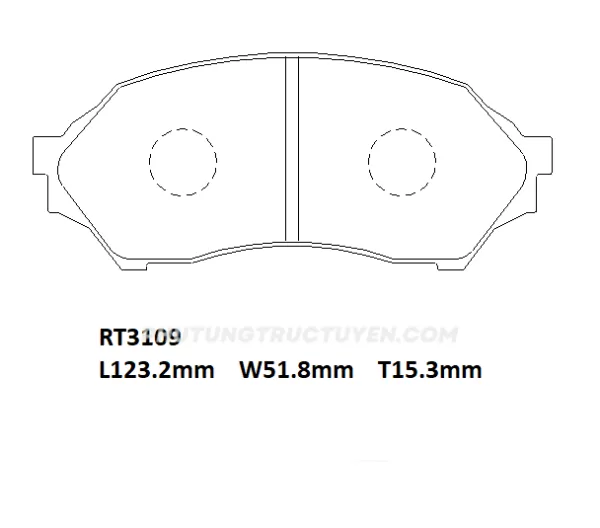 Bố thắng trước FORD LASER D3109 / RT3109 - Bộ