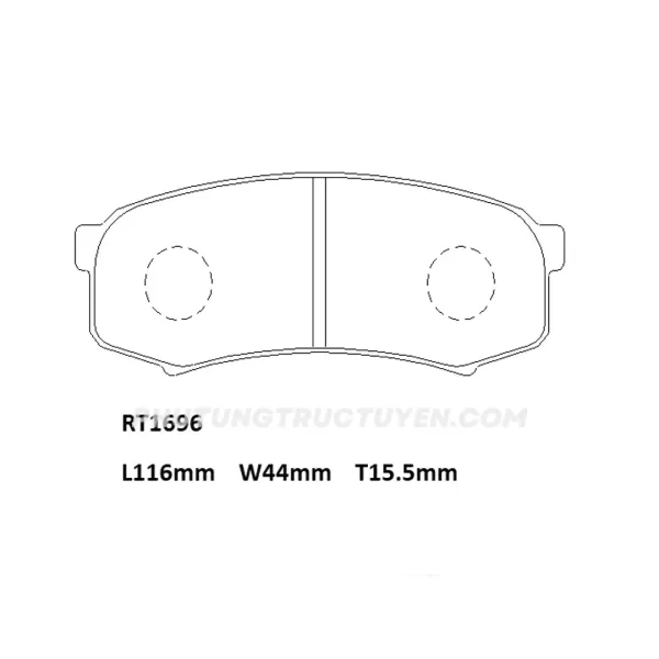 Bố thắng sau Lexus GS460; Landcruiser 96-97, Prado, D2090 - Bộ