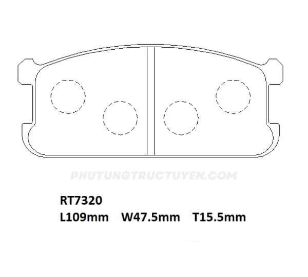 Bố thắng trước LANCER D6004 / RT7320 - Bộ