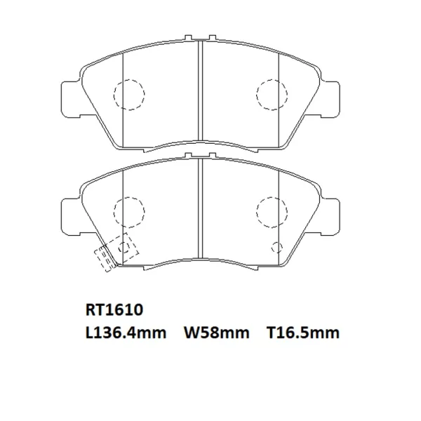 Bố đĩa trước HONDA CIVIC 1991 D5070 / RT1610 - Bộ