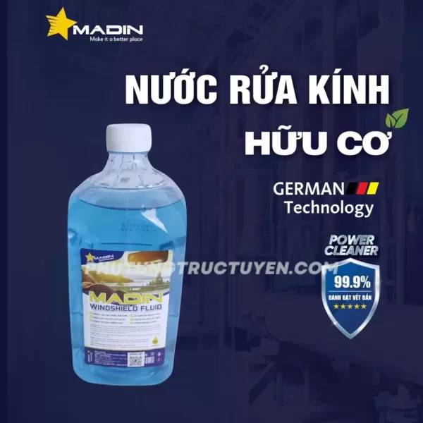 Nước Rửa Kính hữu cơ Ô Tô Madin Windshield Fluid 2L - Hình ảnh 2