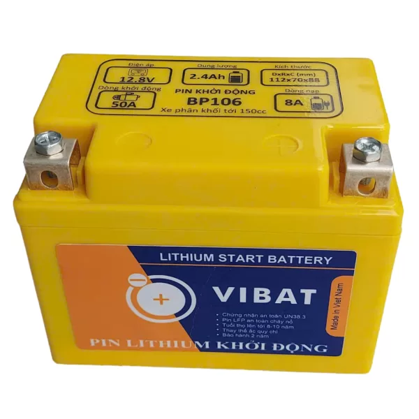 Pin Khởi Động Lithium VIBAT dành cho mô tô xe máy - Hình ảnh 6