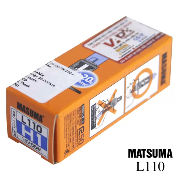 Bóng đèn pha Halogen chân H1 12V-55W trắng xanh - Hình ảnh 3