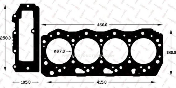 Ron bộ đại tu 4JJ Dmax 3.0 không bao gồm ron quy lát - Bộ