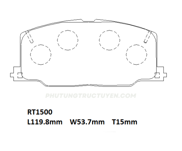 Bố thắng trước CAMRY 89-91 D2065 / RT1500 - Bộ