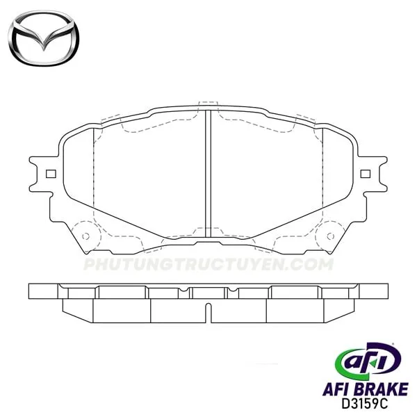 Bố thắng trước Mazda6 - 2015 GHY1-33-28Z; PN25002 - Bộ - Hình ảnh 3
