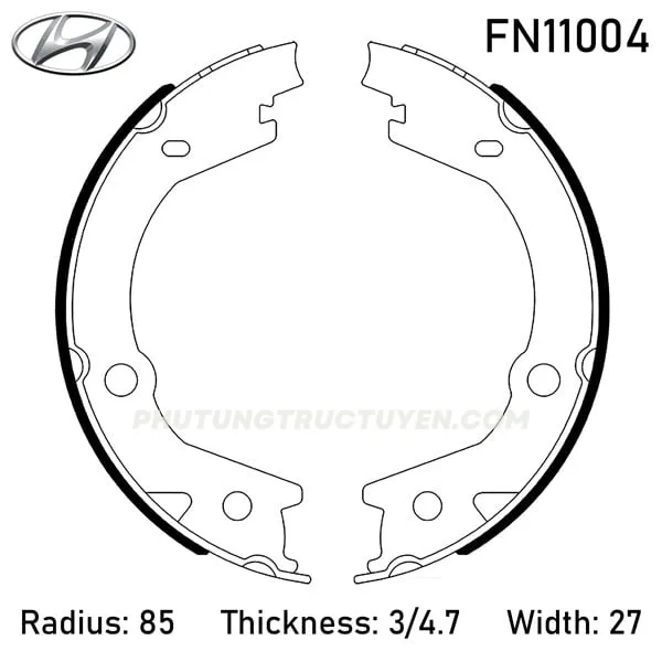 Bố thắng tay Avante / Elantra 06-11 58305-2HA10 - Bộ - Hình ảnh 4