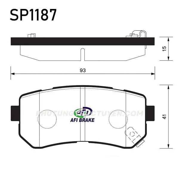 Bố thắng sau Tucson 10-15, i20, i30, Cerato 08-13, Forte 2010, Sonata 2010 RT1195 / SP1406 / PN0436 - Bộ - Hình ảnh 5