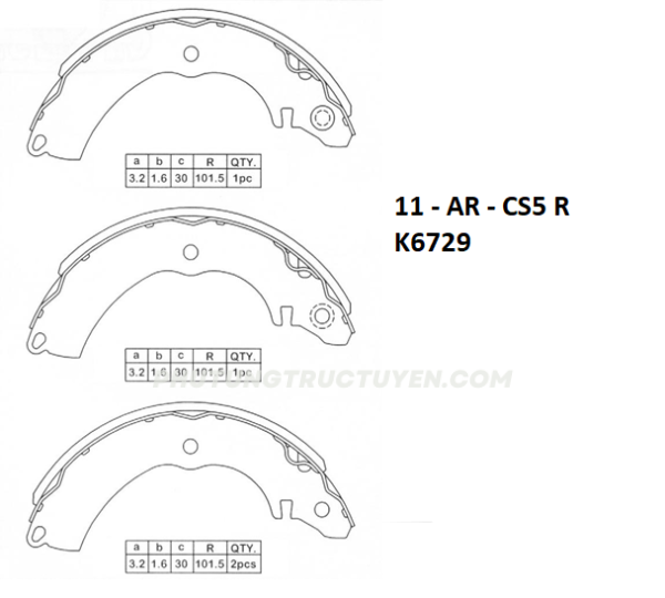 Bố càng sau LANCER GALA K6729 - Bộ - Hình ảnh 3