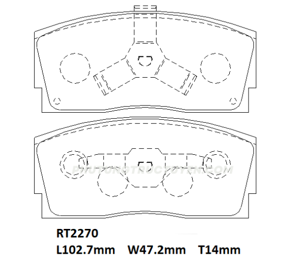 Bố thắng trước DAIHATSU CITYVAN RT2270 / D008M - Bộ