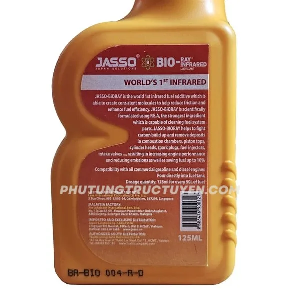 Phụ gia súc béc & vệ sinh họng ga, buồng đốt JASSO BIO RAY - Chai - Hình ảnh 4